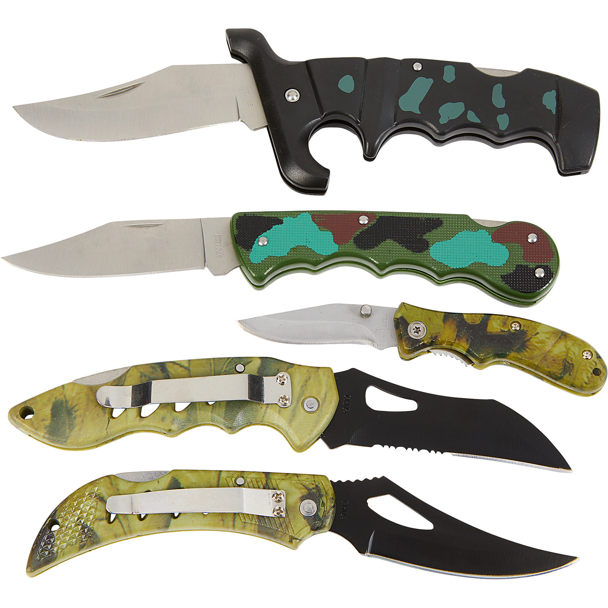 Folding Pocket Knife Set, 5-Pc.